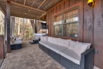 The Stickhouse: Lower Deck Hot Tub Area